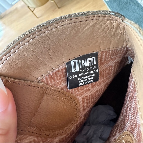 Dingo Primrose Leather Bootie, Brown Embroidered Floral Western Boots, Size 8.5 - Picture 12 of 16